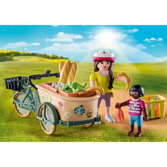 Playmobil 71306 Bicicleta de Cargo Country, Jouet Vélo de Charge avec Zone de Transport et Accessoires, 28 Pièces, Enfants 4 Ans et Plus