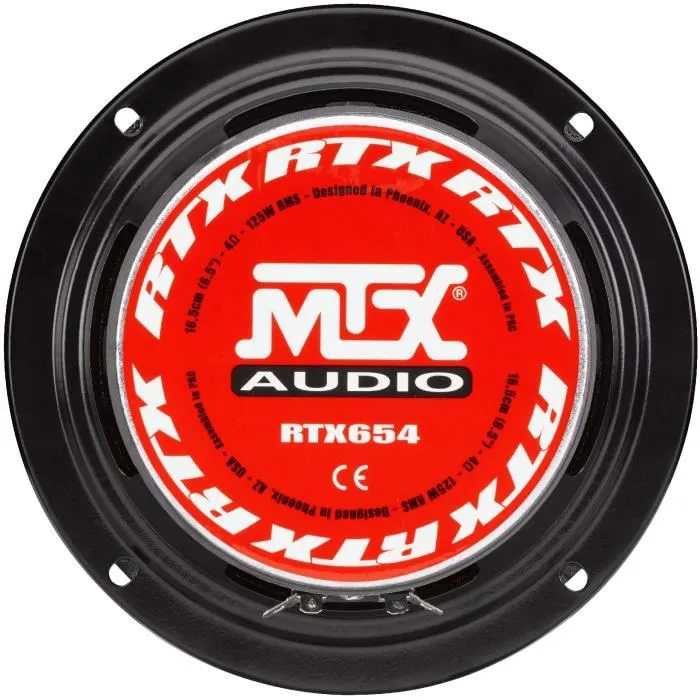 MTX Audio RTX654 Haut-parleur médium de 16.5 cm 125W RMS, haute efficacité 97dB, idéal pour sonorisation et SQL