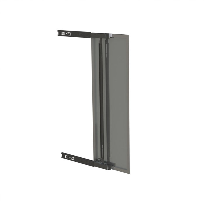 ALK System Miroir coulissant intégré pour placard, finition argent mat, hauteur 1200 mm, système d'extraction totale et pivotant ALK System Miroir coulissant intégré pour placard, finition argent mat, hauteur 1200 mm, système d'extraction totale et pivotant