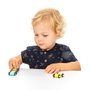 Molto Piste de course rampe pour voitures en bois avec 4 voitures - Jouet éducatif pour enfants à partir de 3 ans
