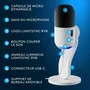 Logitech Microphone Yeti GX - Micro dynamique avec éclairage RGB - Réf. 988-000576 - Blanc