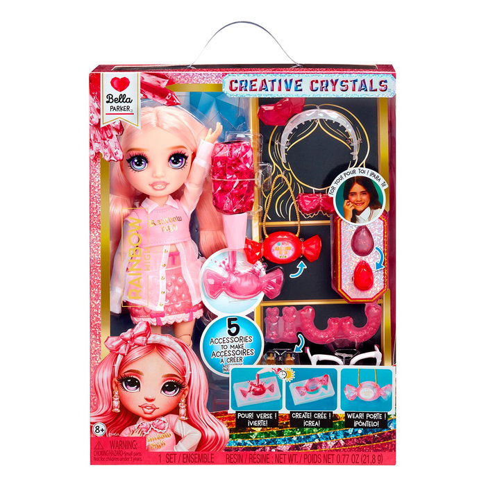 Rainbow High Bella - Poupée Creative Crystals avec Kit d'Accessoires en Cristal