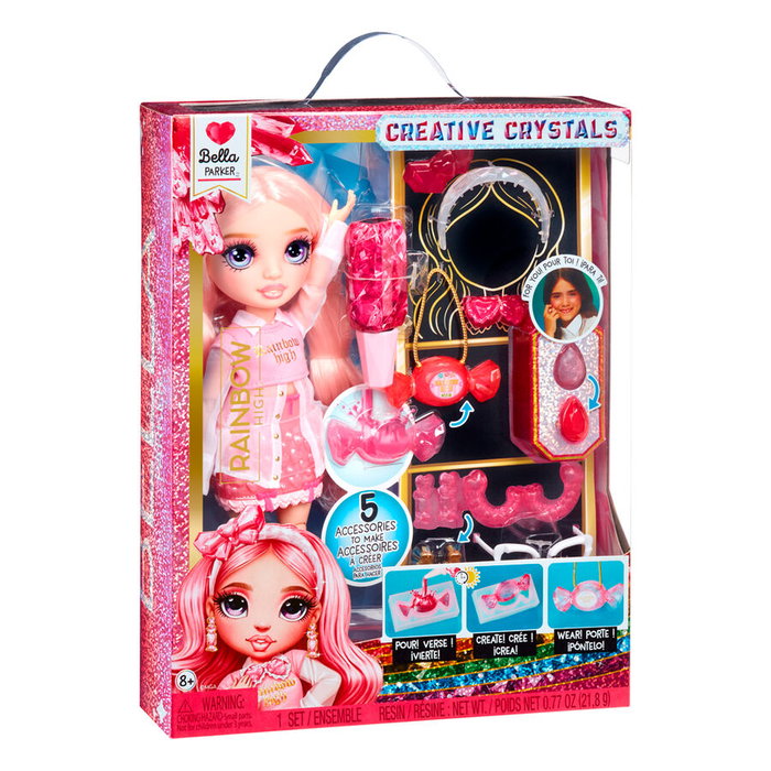 Rainbow High Bella - Poupée Creative Crystals avec Kit d'Accessoires en Cristal