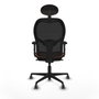 Piqueras y Crespo Chaise de Bureau avec Appui-tête 2D036G1 Marron Noir