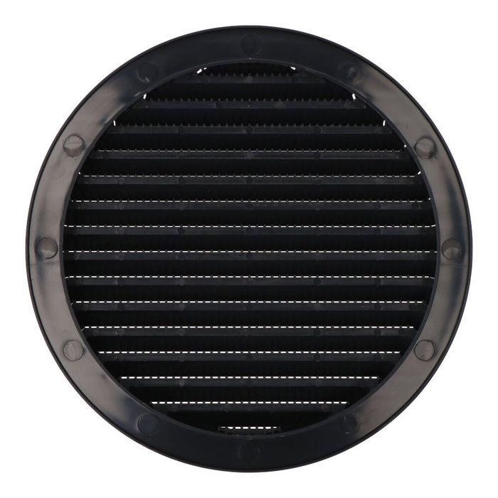 Edm Rejilla de ventilation ronde encastrable avec moustiquaire Ø150mm ABS gris anthracite