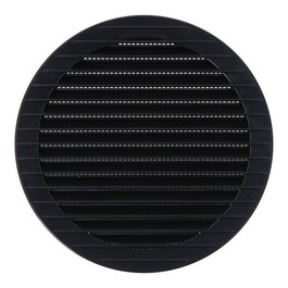 Edm Rejilla de ventilation ronde encastrable avec moustiquaire Ø150mm ABS gris anthracite