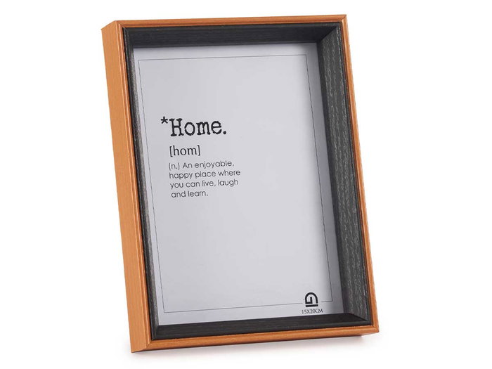 Giftdecor Porte-photos Bois Marron et Noir 15x20 cm (Set de 24)