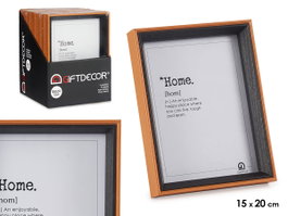 Giftdecor Porte-photos Bois Marron et Noir 15x20 cm (Set de 24)