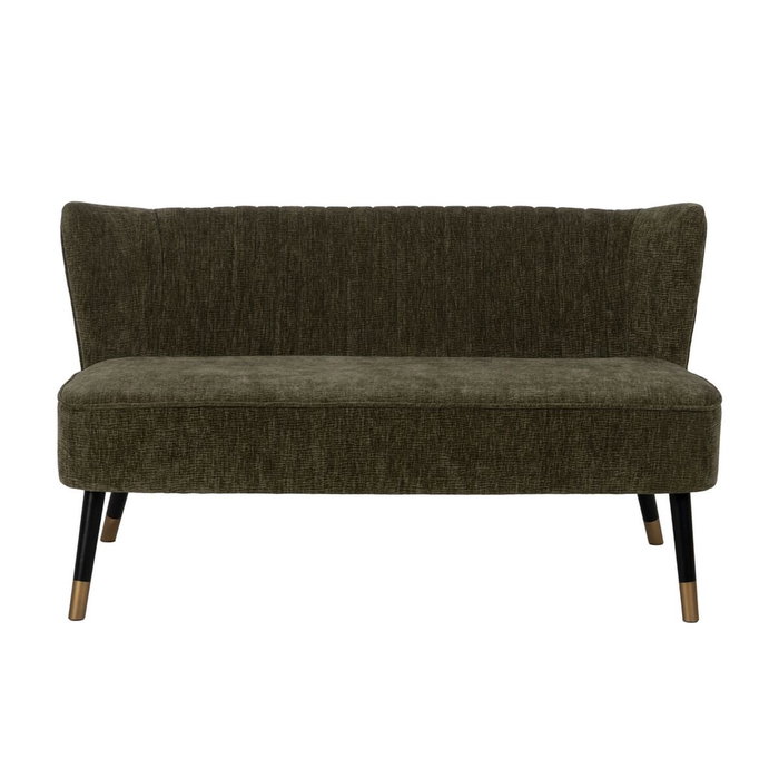 Canapé Noir Vert Doré 134 x 74 x 70 cm