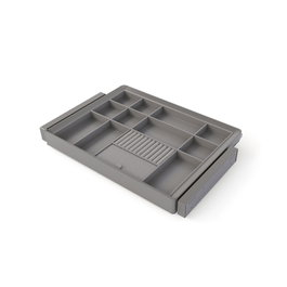 Emuca Kit Quartz Module 70cm - Tiroir organisateur et rack ajustable Titane