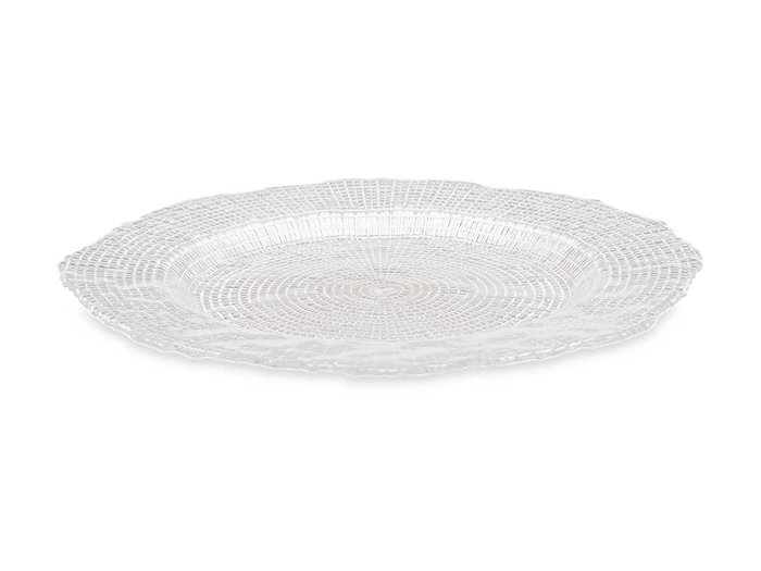 Vivalto Assiette Plate 28 cm Transparente en Cristal (Set de 12)