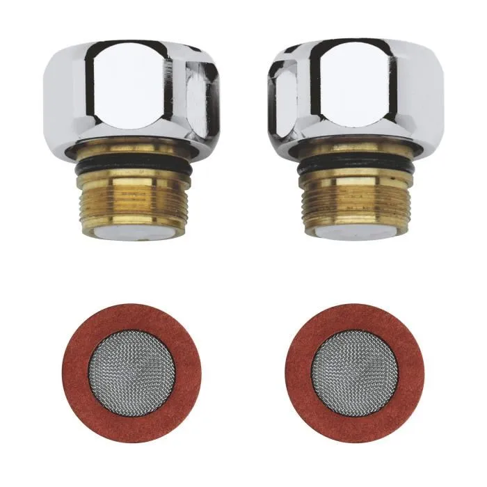 GROHE 47189000 Clapet anti-retour chromé, paquet de 2, métal, résistant jusqu'à 70°C, garantie 5 ans GROHE 47189000 Clapet anti-retour chromé, paquet de 2, métal, résistant jusqu'à 70°C, garantie 5 ans