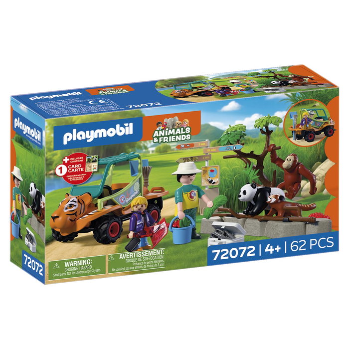 Playmobil Zoo : Gardien de zoo et véhicule 72072 Playmobil Zoo : Gardien de zoo et véhicule 72072