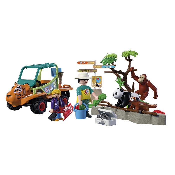 Playmobil Zoo : Gardien de zoo et véhicule 72072 Playmobil Zoo : Gardien de zoo et véhicule 72072