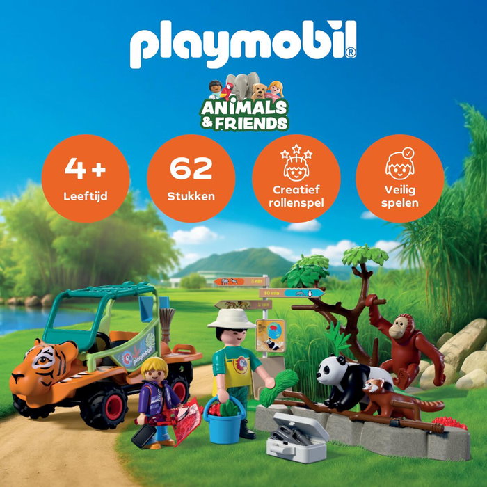 Playmobil Zoo : Gardien de zoo et véhicule 72072 Playmobil Zoo : Gardien de zoo et véhicule 72072