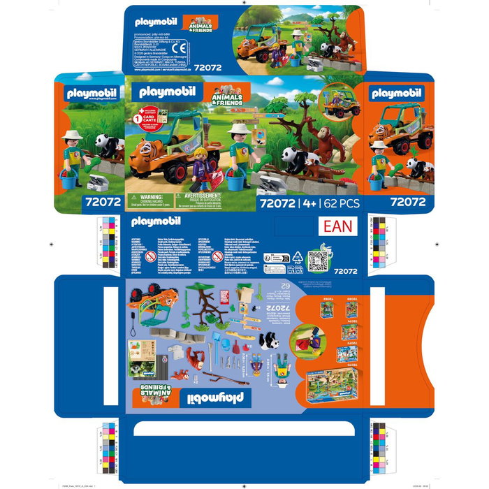 Playmobil Zoo : Gardien de zoo et véhicule 72072 Playmobil Zoo : Gardien de zoo et véhicule 72072