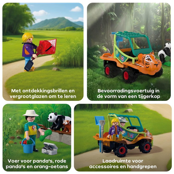 Playmobil Zoo : Gardien de zoo et véhicule 72072 Playmobil Zoo : Gardien de zoo et véhicule 72072