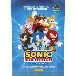 PANINI - Starter Pack Cartes Sonic le hérisson Classic - Classeur avec 2 pochettes de 8 cartes (16) + 1 carte Édition Limitée n°1 - Démarrage de collection