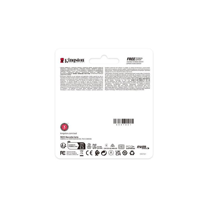 Kingston SNV3SM3/2T0 NV3 SSD Interne M.2 2TB - Lecteur à État Solide PCIe NVMe