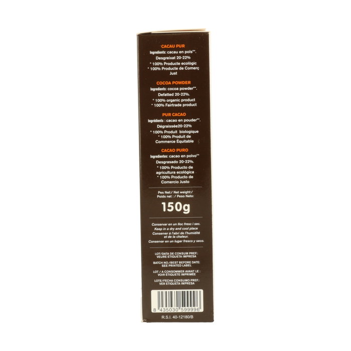 Alternativa3 Cacao Puro Bio sans sucre et sans lactose 150 g