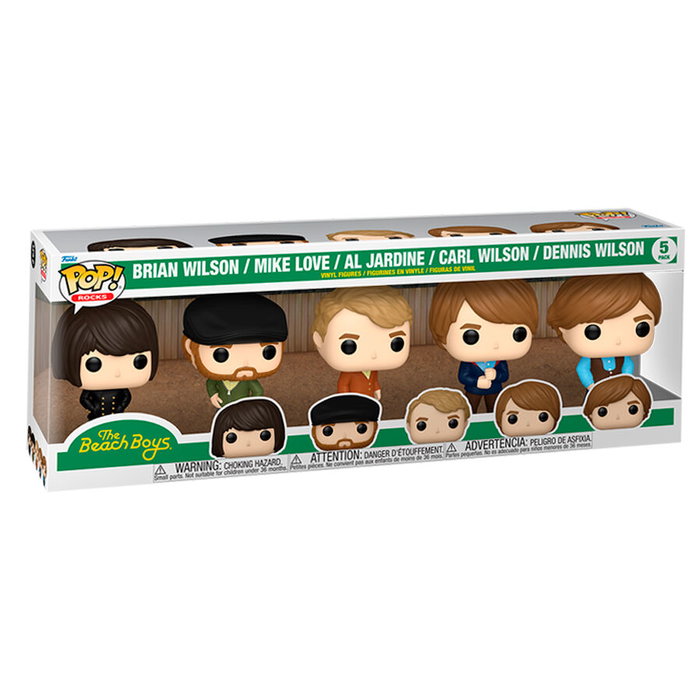 FUNKO POP Vinyl - Blister de 5 FiguRead-Onlynes: The Beach Boys - Brian Wilson, Mike Love, Al Jardine, Carl Wilson, Dennis Wilson