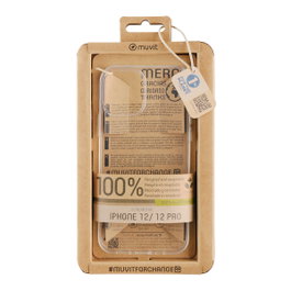 Muvit Recycletek Coque de protection transparente pour iPhone 12 / 12 Pro