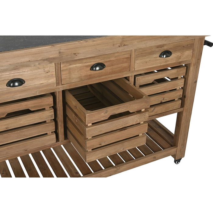 Meuble de cuisine Home ESPRIT Noir Naturel 142 x 75 x 96 cm