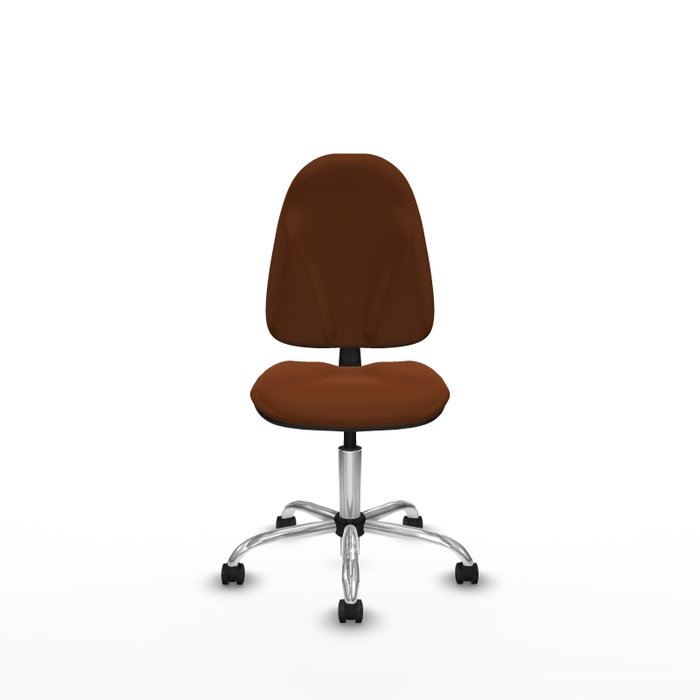 PIQUERAS Y CRESPO Chaise de bureau Algarra, similicuir marron, sans accoudoirs