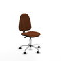 PIQUERAS Y CRESPO Chaise de bureau Algarra, similicuir marron, sans accoudoirs