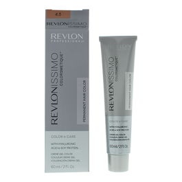 Revlon Colorsmetique Teinture permanente pour cheveux avec acide hyaluronique - 4.5 Medium Mahogany Brown - 60 ml