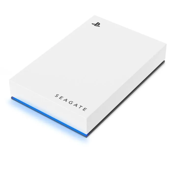 Seagate Game Drive officiel pour PlayStation PS5 et PS4 - Disque dur externe USB 3.0 5 To - Éclairage LED bleu - Compatible PS5, PS4 - Avec câble