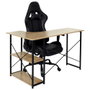 Home Deco Factory Bureau d'angle Job Noir