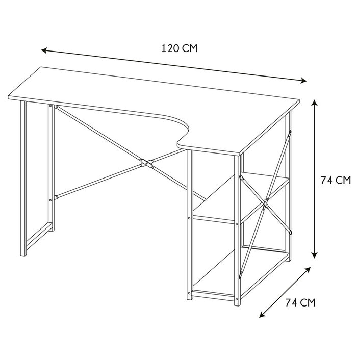 Home Deco Factory Bureau d'angle Job Noir Home Deco Factory Bureau d'angle Job Noir