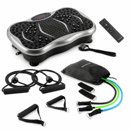 Pack Plateforme Vibrante avec Haut-parleur, Télécommande et Bandes de Résistance avec Guide d’Exercices InnovaGoods