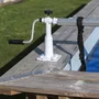 GRE Enrouleur de bâches pour piscine hors-sol - Modèle cylindrique - Jusqu'à 5.8 m de large, pour piscines tubulaires, acier et bois