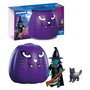 Playmobil 72360 Citrouille : Sorcière et Chat avec cachette magique