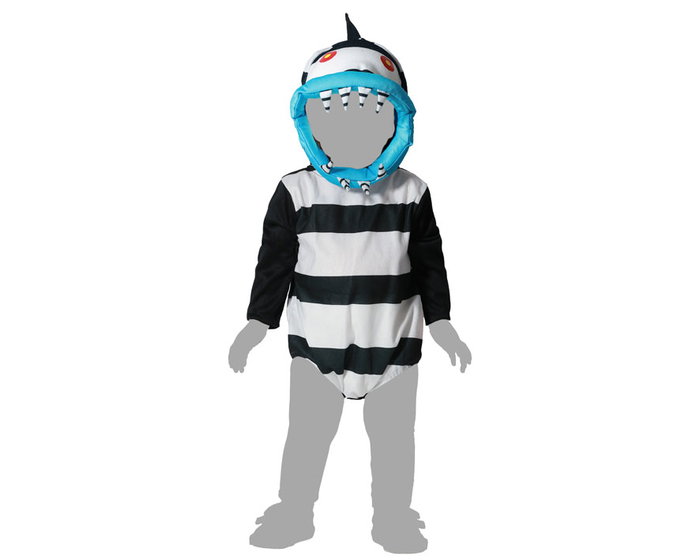 atosa Déguisement de ver blanc et noir avec capuche pour bébé unisexe
