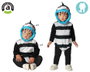atosa Déguisement de ver blanc et noir avec capuche pour bébé unisexe