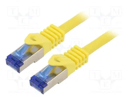 LOGILINK Cordon de raccordement Cat 6a S/FTP RJ45 0,25m jaune