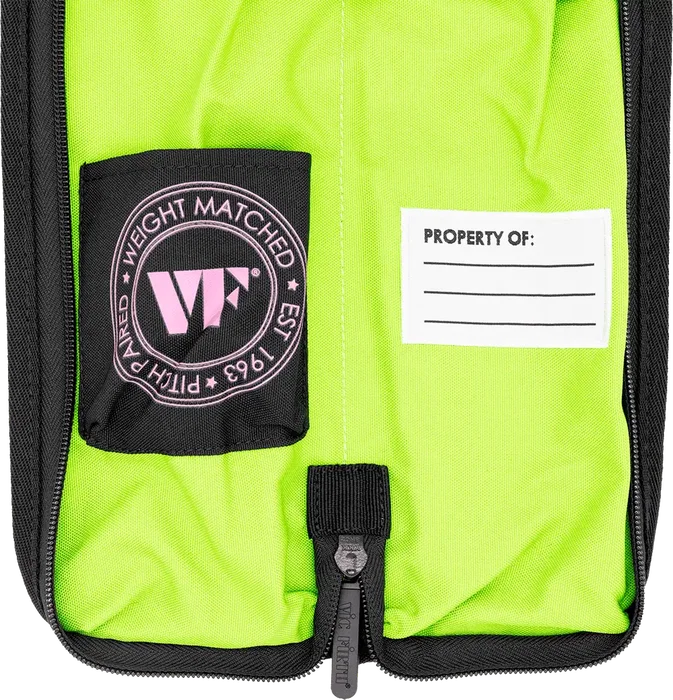 VICFIRTH Housse à baguettes Essential - Néon - Porte jusqu'à 5 paires avec poche intérieure