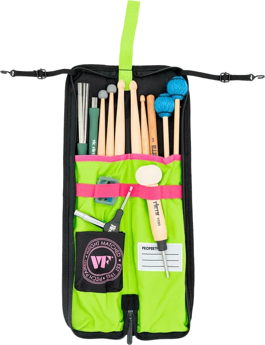 VICFIRTH Housse à baguettes Essential - Néon - Porte jusqu'à 5 paires avec poche intérieure