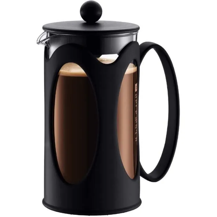 Bodum Cafetière à Piston, 0.35 L - 3 Tasses, Noir