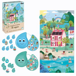 Diset - Cuidando El Planeta Ahorro De Agua 1120200189 - Jeu Éducatif sur le Recyclage et l'Économie d'Eau pour Enfants de 3 Ans et Plus