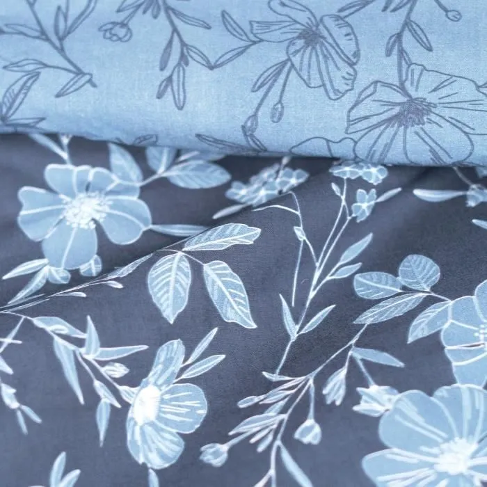 Today - Parure de Lit Sunshine 240x260 cm 2 Personnes en Coton Imprimé Floral, Housse de Couette et 2 Taies d'Oreillers 63x63 cm