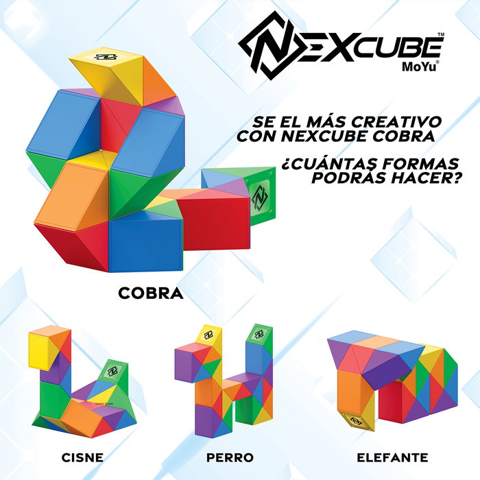 Goliath Nexcube Cobra 931512 - Jeu de construction innovant avec plus de 100 formes - Version portugaise et espagnole - À partir de 8 ans