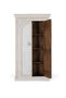 GINER Y COLOMER - Armoire 2 portes en bois de manguier blanc vieilli fait main - 180 x 100 x 40 cm