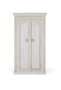 GINER Y COLOMER - Armoire 2 portes en bois de manguier blanc vieilli fait main - 180 x 100 x 40 cm