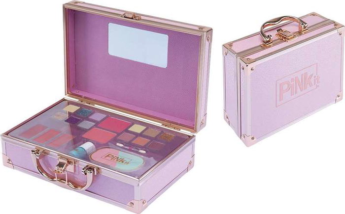 Nice Mallette de maquillage de voyage Pink It rose