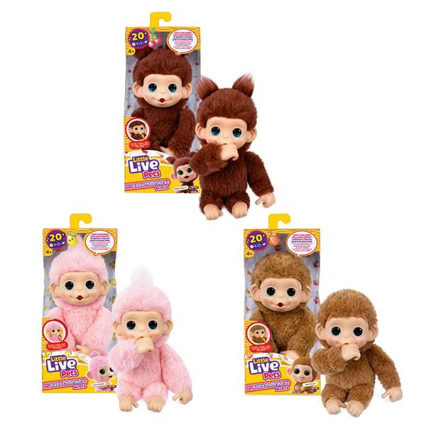 Little Live Pets Mon bébé singe mini - Rose