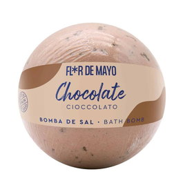 Flor De Mayo Bombe de Sels Effervescents Chocolat 200g, pour un Bain Relaxant aux Huiles Essentielles de Jasmin